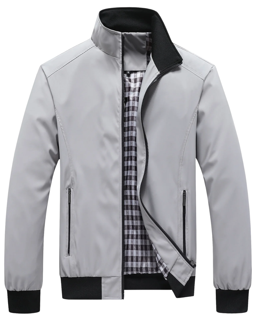 Men's Bomber Jacket with Ribbed Trims