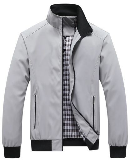Men's Bomber Jacket with Ribbed Trims