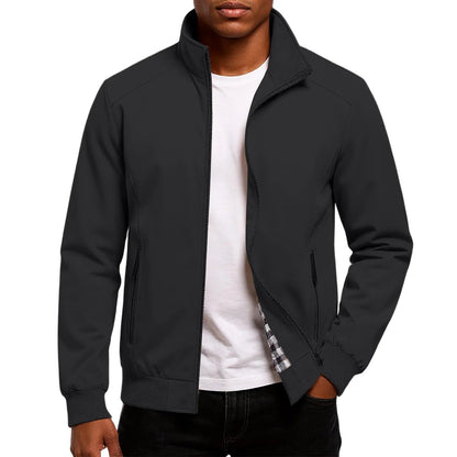 Men's Bomber Jacket with Ribbed Trims