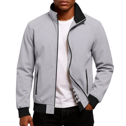 Men's Bomber Jacket with Ribbed Trims