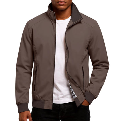 Men's Bomber Jacket with Ribbed Trims