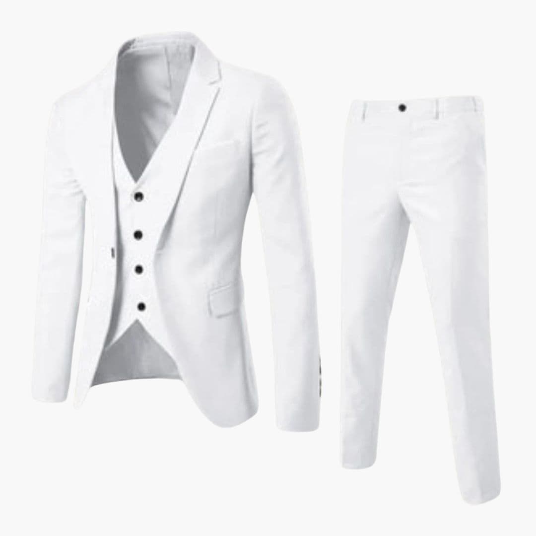 Men's Three-Piece Suit with Notch Lapels