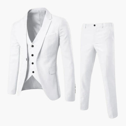 Men's Three-Piece Suit with Notch Lapels