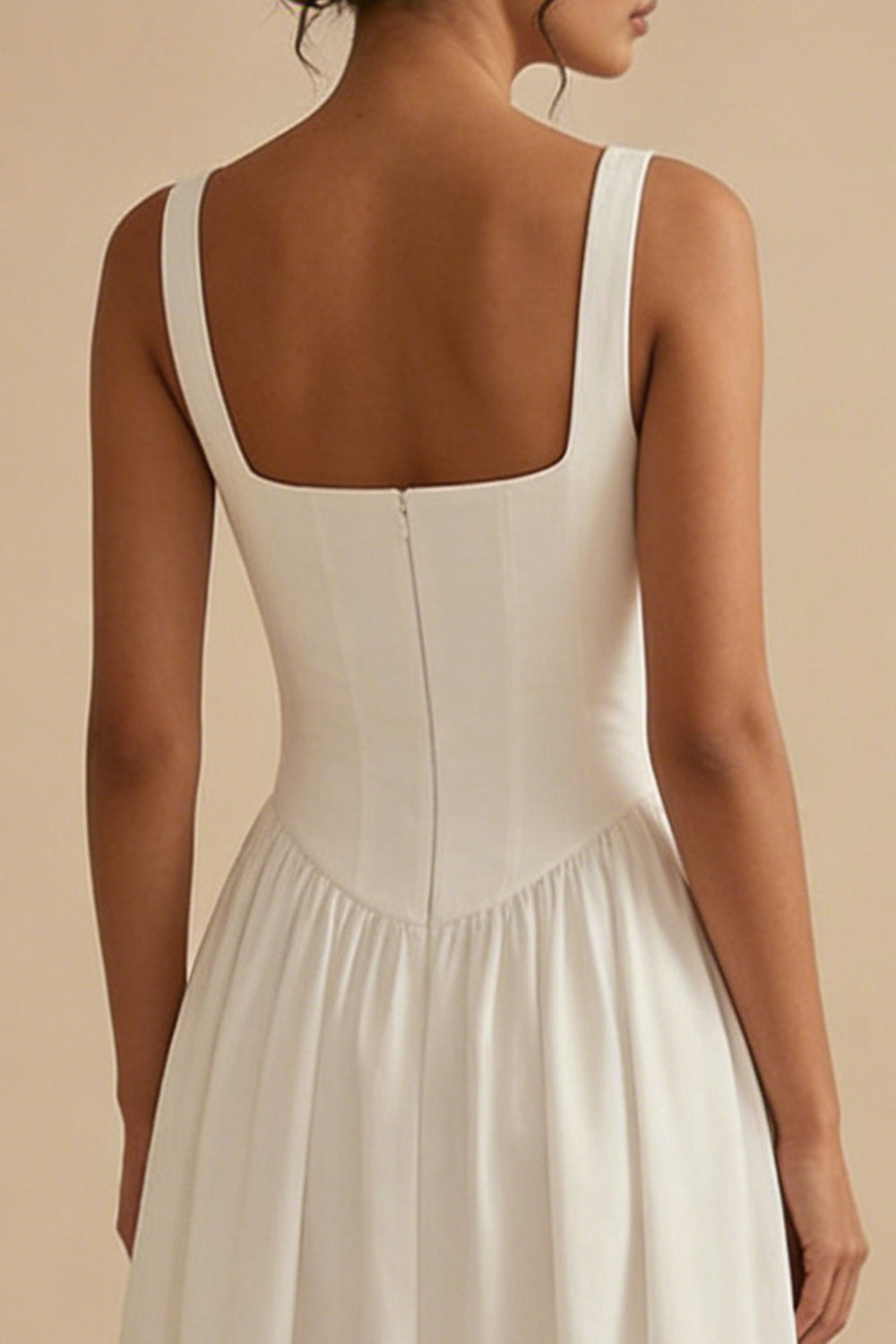 Women's A-Line Midi Dress with Structured Bodice