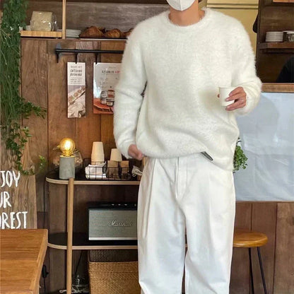 Men's Chunky Knit Jumper with Longline Cut