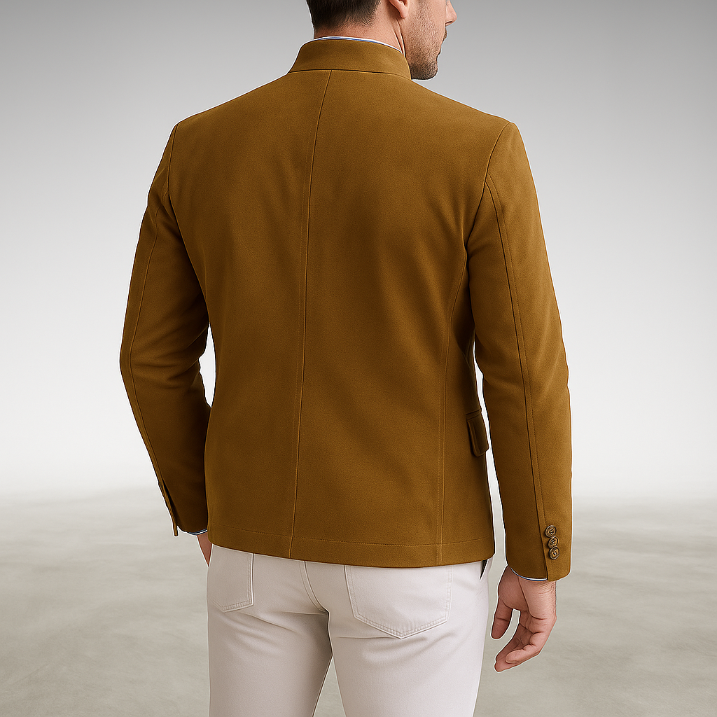 Men's Business Blazer with Notch Lapels
