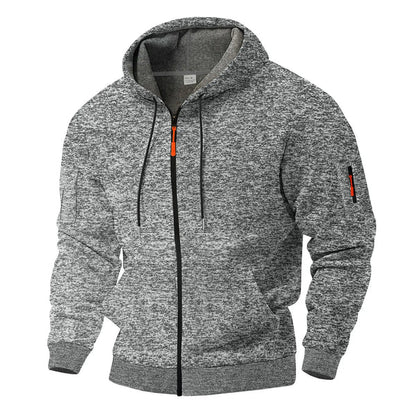 Men's Marled Fleece Jacket with Zip Pockets