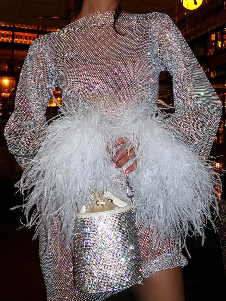 Women's Metallic Cocktail Dress with Gathered Waist