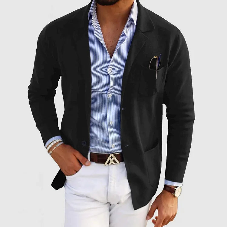 Men's Blazer with Single-Breasted Front