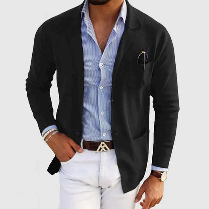Men's Blazer with Single-Breasted Front