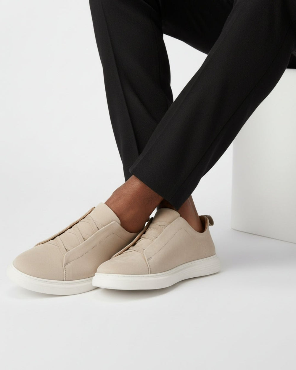 Women's Slip-On Platform Sneakers with Ankle Tab-2