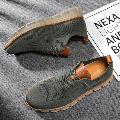 Men's Knit Sneakers with Cushioned Sole