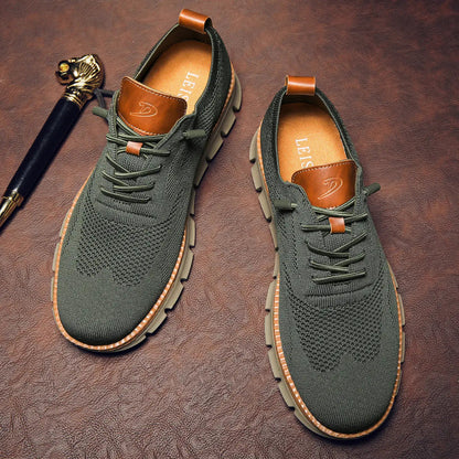 Men's Knit Sneakers with Cushioned Sole