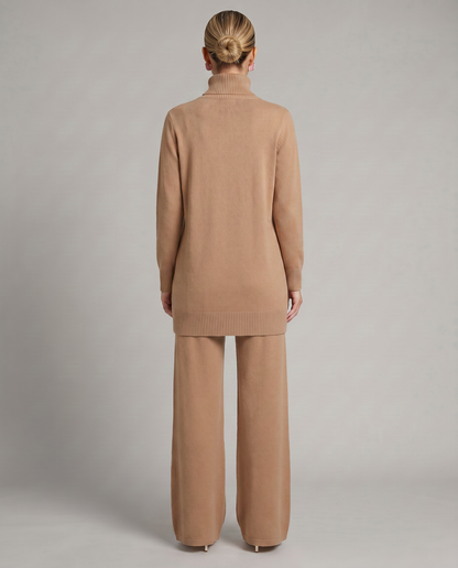 Women's Knit Two-Piece Set Turtleneck