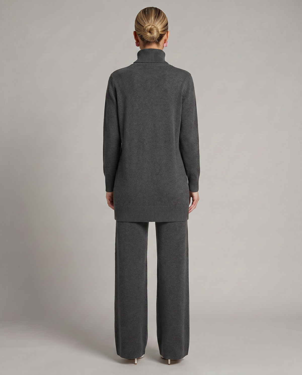 Women's Knit Two-Piece Set Turtleneck