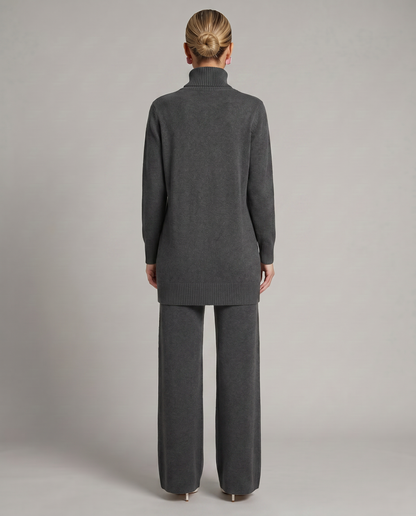 Women's Knit Two-Piece Set Turtleneck