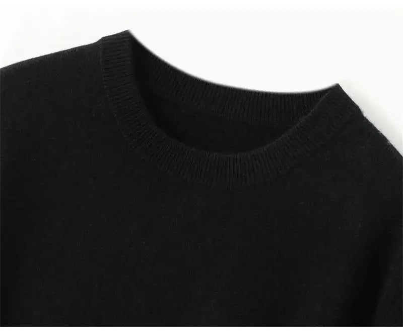 Men's Merino and Cashmere T-Shirt with Crew Neck