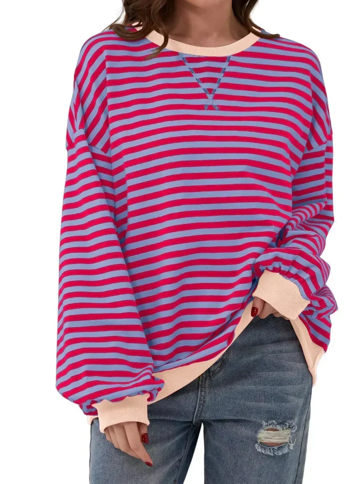 Nienke - Women's Striped Sweatshirt