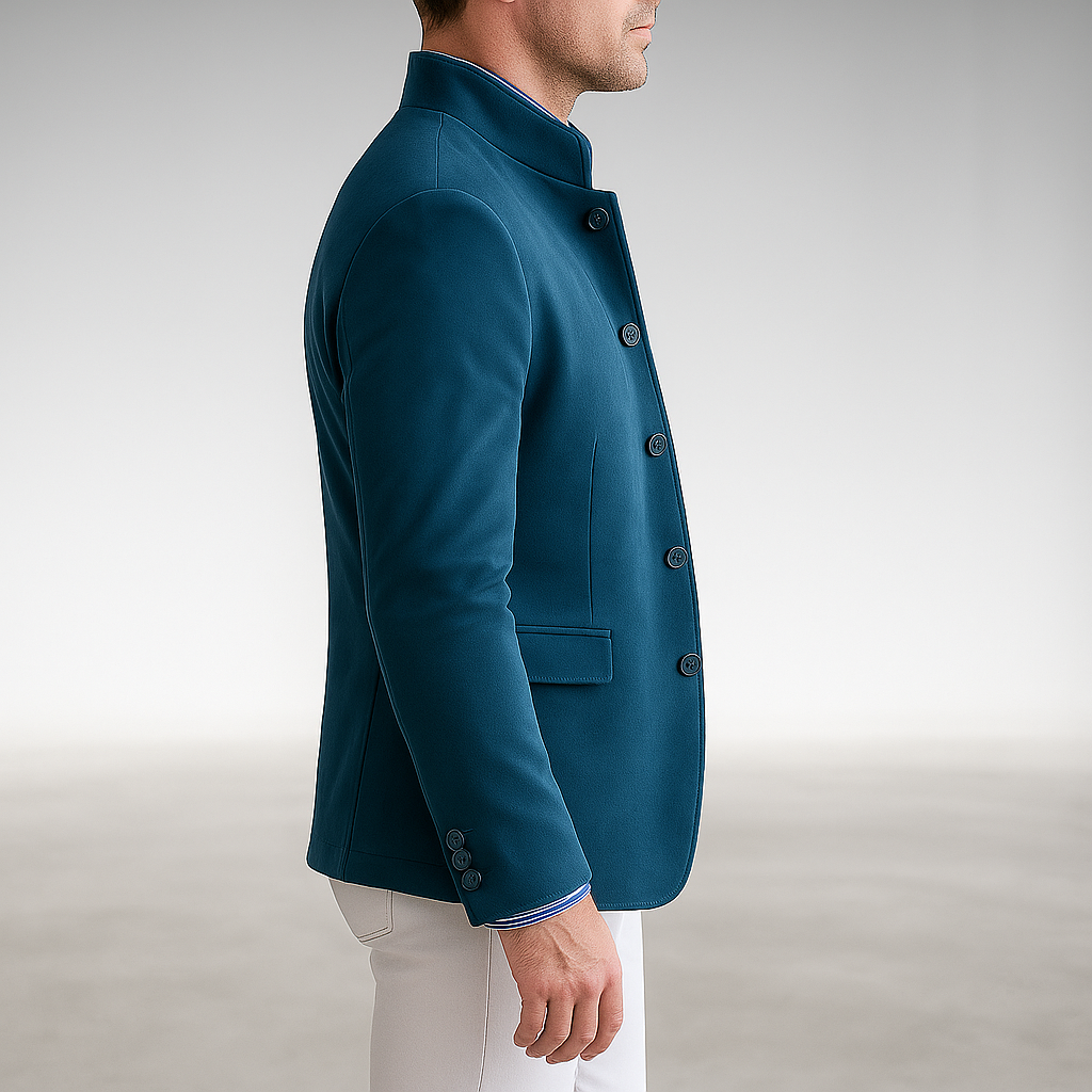 Men's Business Blazer with Notch Lapels