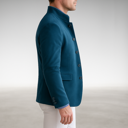 Men's Business Blazer with Notch Lapels