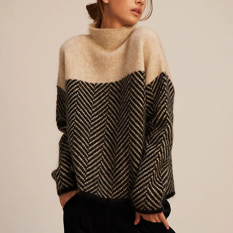 Women's Cashmere Blend Jumper with Roll Neck