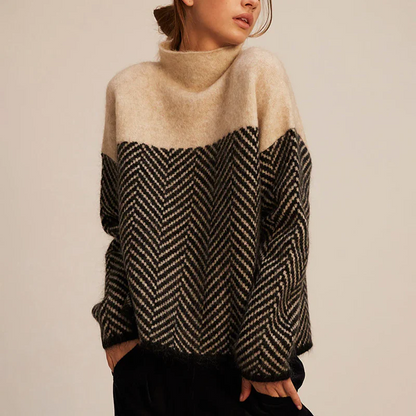 Women's Cashmere Blend Jumper with Roll Neck