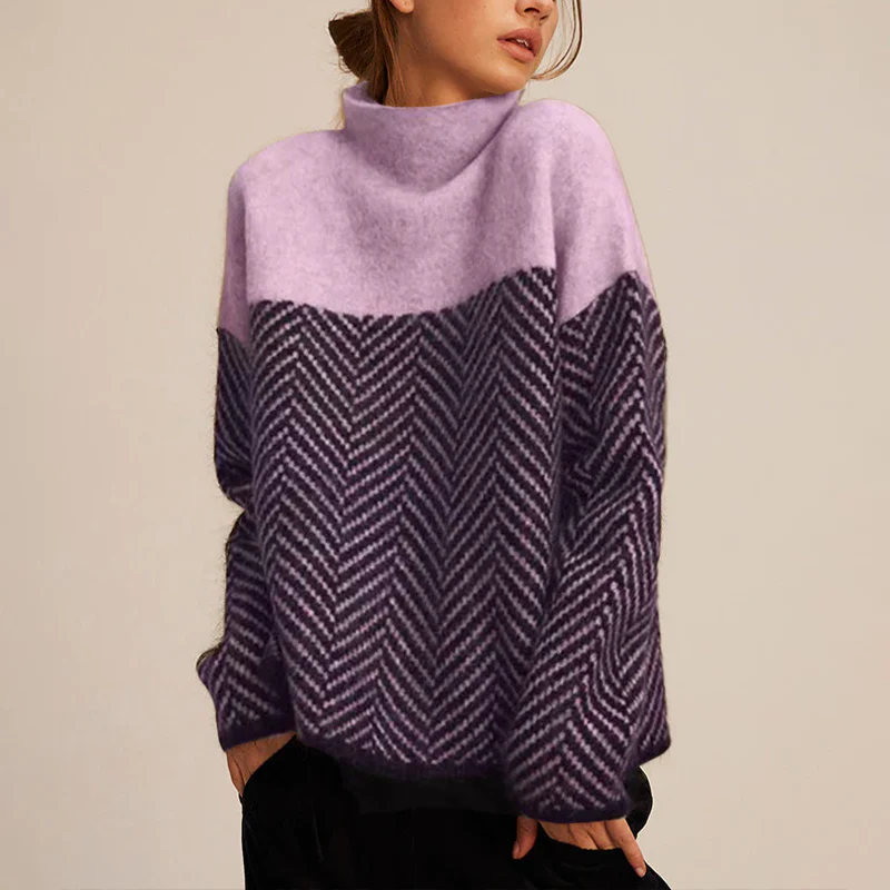 Women's Cashmere Blend Jumper with Roll Neck