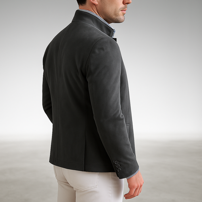 Men's Business Blazer with Notch Lapels