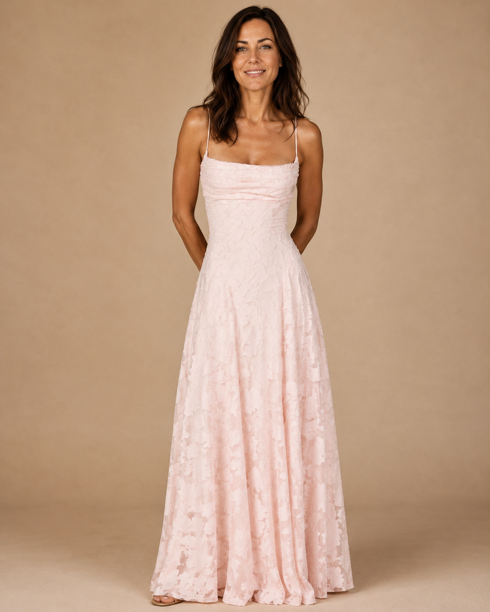 Women's Backless Maxi Wedding Guest Dress