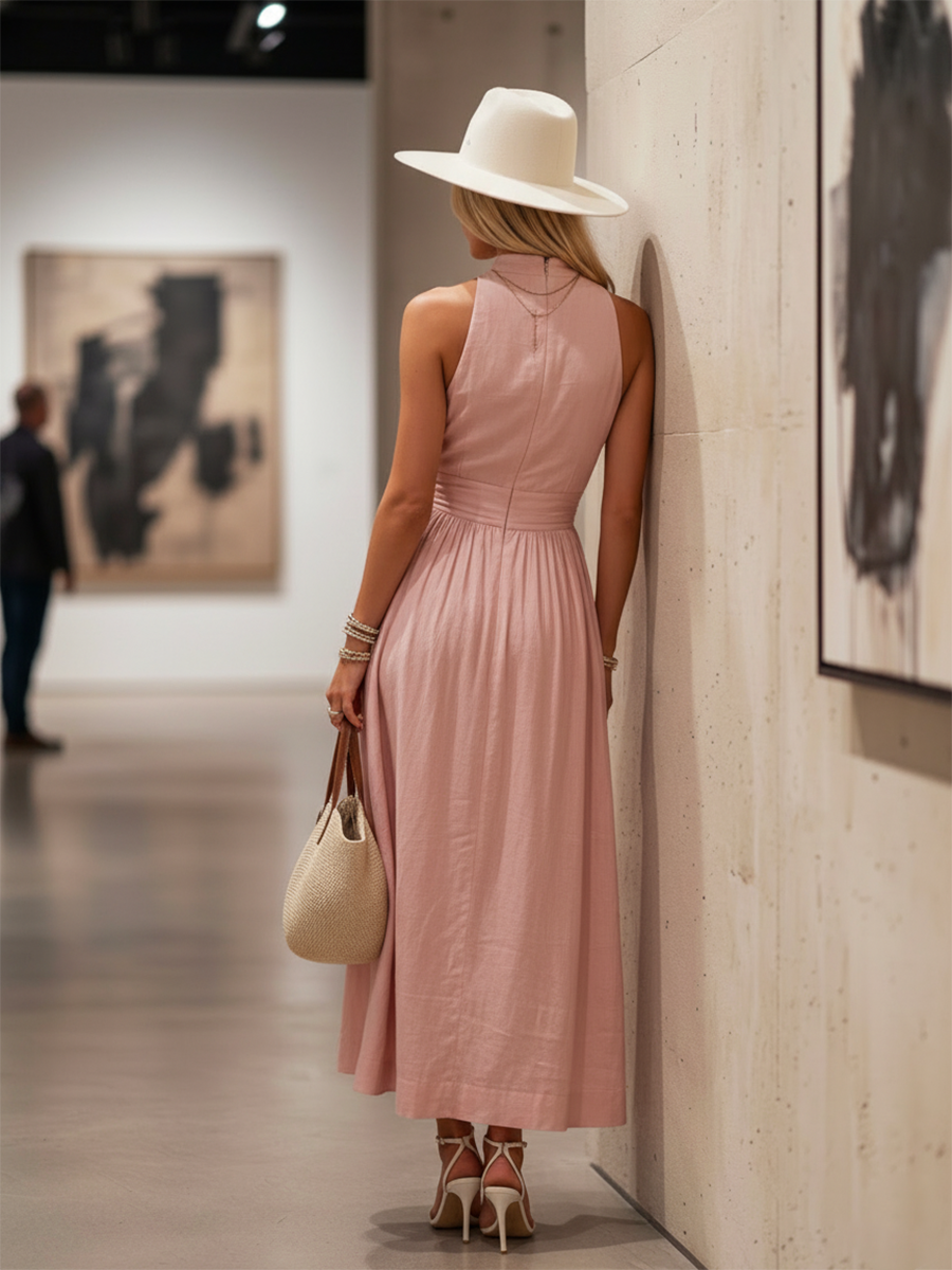 Women's Halter Neck Maxi Dress
