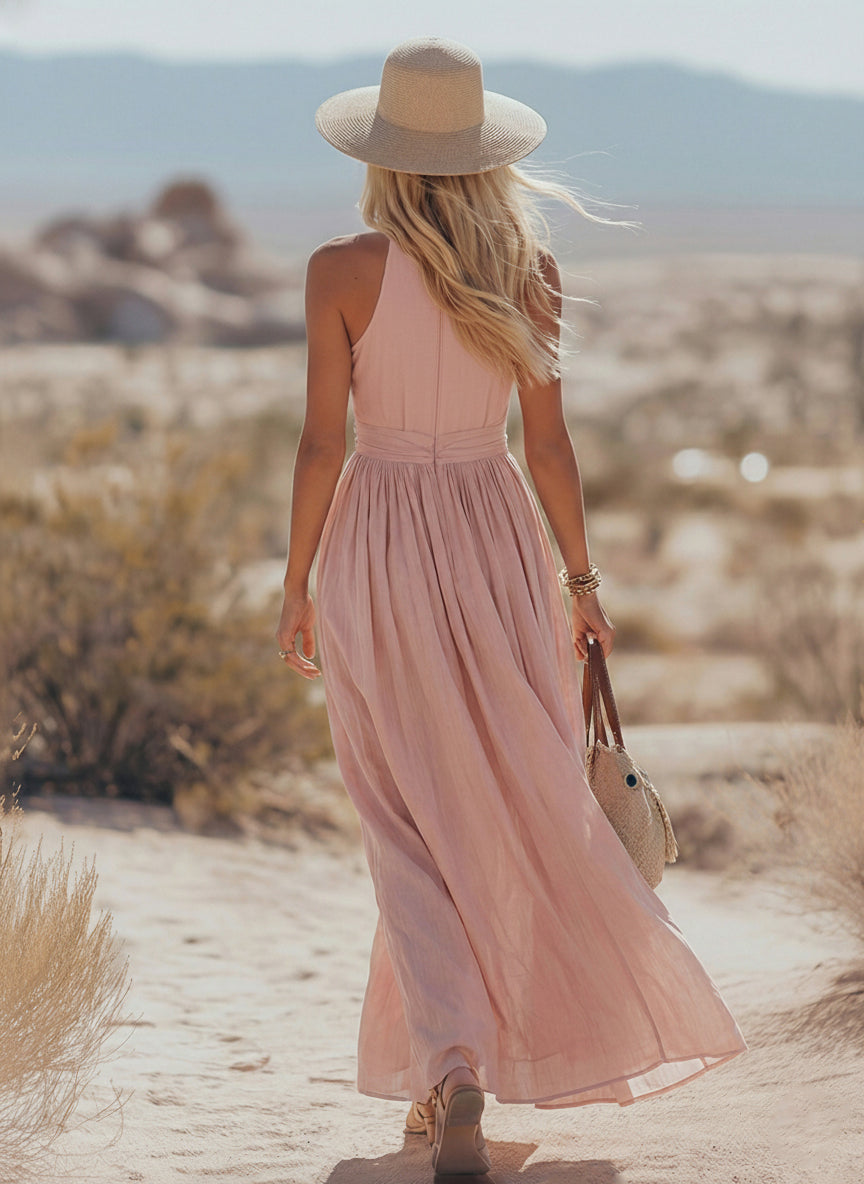 Women's Halter Neck Maxi Dress