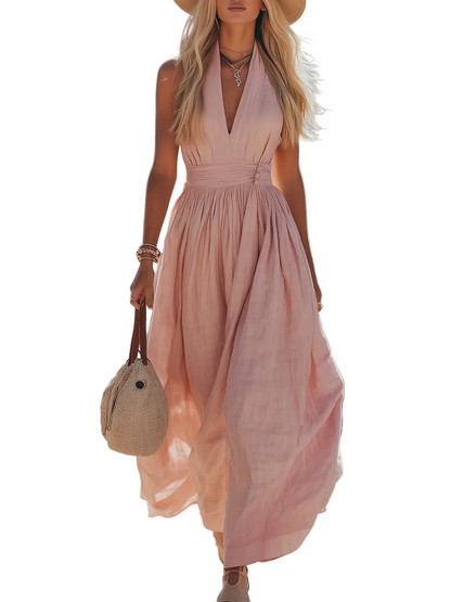 Women's Halter Neck Maxi Dress