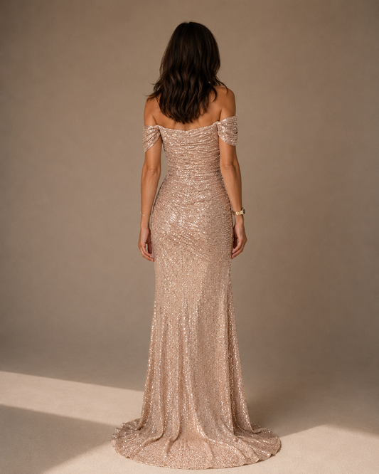 Women's Maxi Wedding Guest Dress With Split