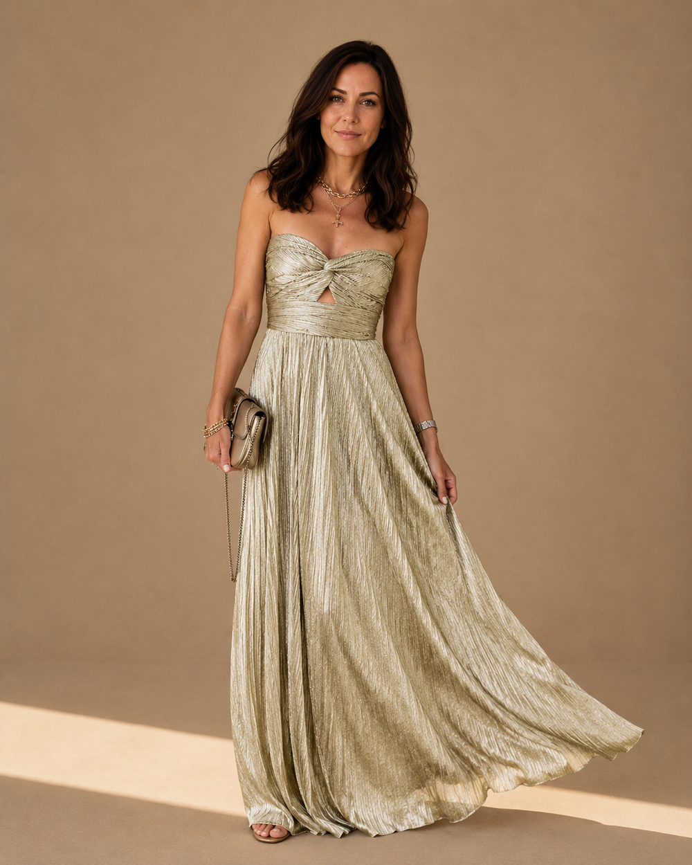 Women's Strapless Maxi Cocktail Dress