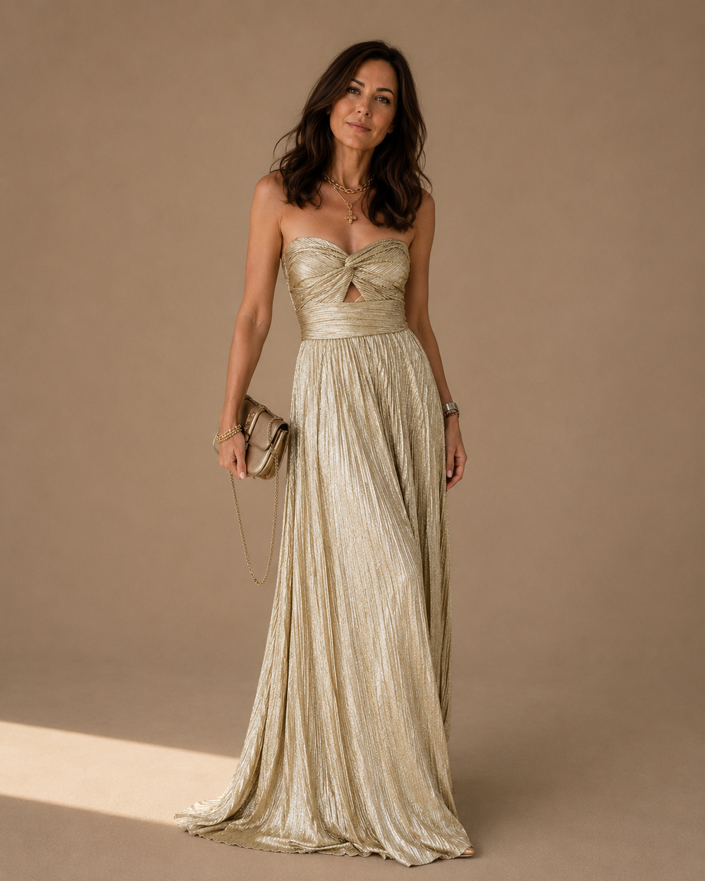 Women's Strapless Maxi Cocktail Dress