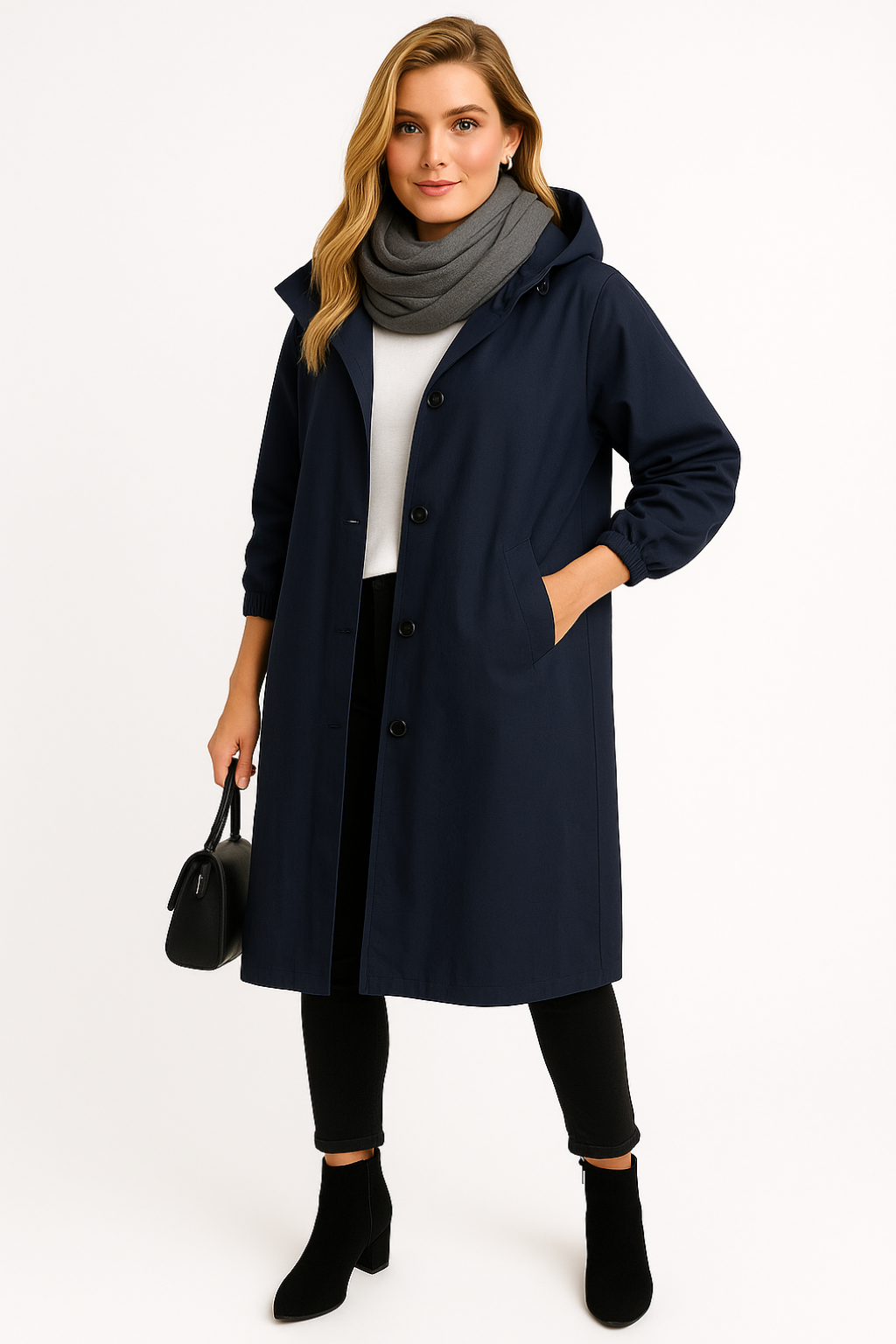 Women's Rain Jacket with Button Front