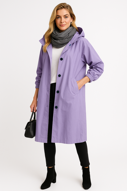 Women's Rain Jacket with Button Front