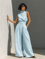 Women's Sleeveless Turtleneck Maxi Set