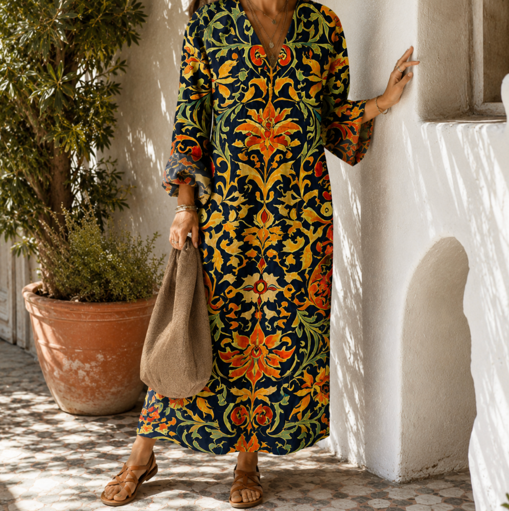 Women's Long Sleeve Maxi Dress