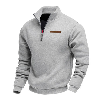 Men's Half-Zip Sweatshirt with Chest Pocket