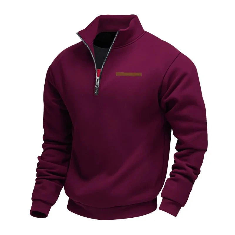 Men's Half-Zip Sweatshirt with Chest Pocket