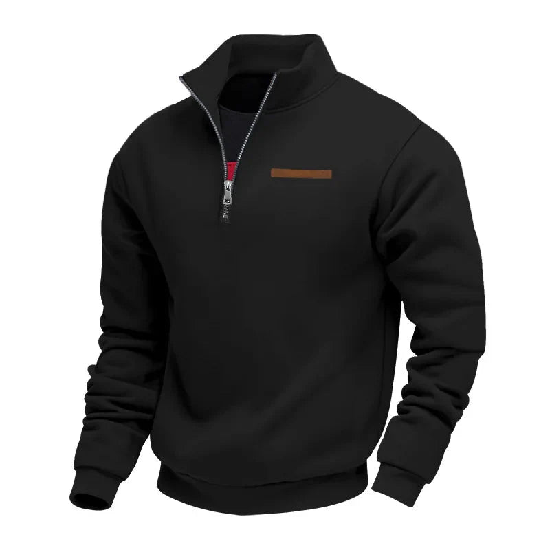 Men's Half-Zip Sweatshirt with Chest Pocket