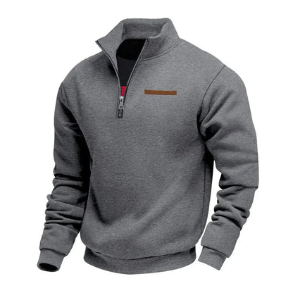 Men's Half-Zip Sweatshirt with Chest Pocket