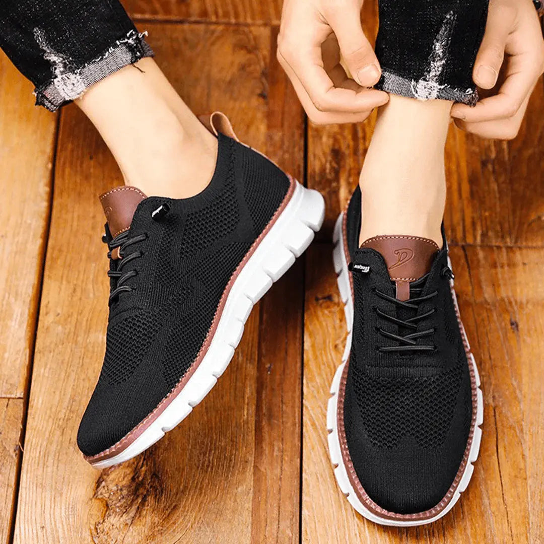 Men's Knit Sneakers with Cushioned Sole