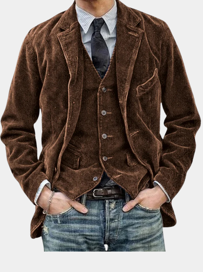 Women's Velvet Blazer and Waistcoat Set