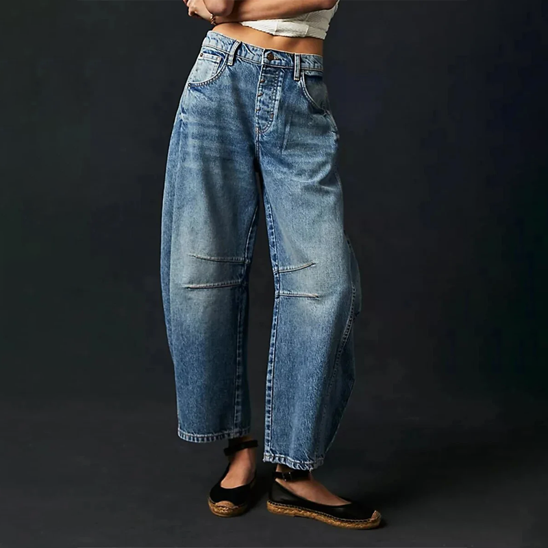 Women's Relaxed Wide-Leg Trousers with Elasticated Waist