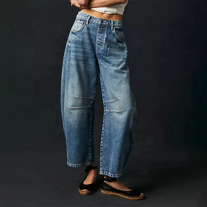 Women's Relaxed Wide-Leg Trousers with Elasticated Waist