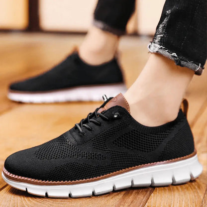 Men's Knit Sneakers with Cushioned Sole