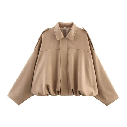 Oversized Bomber Jacket For Women-5