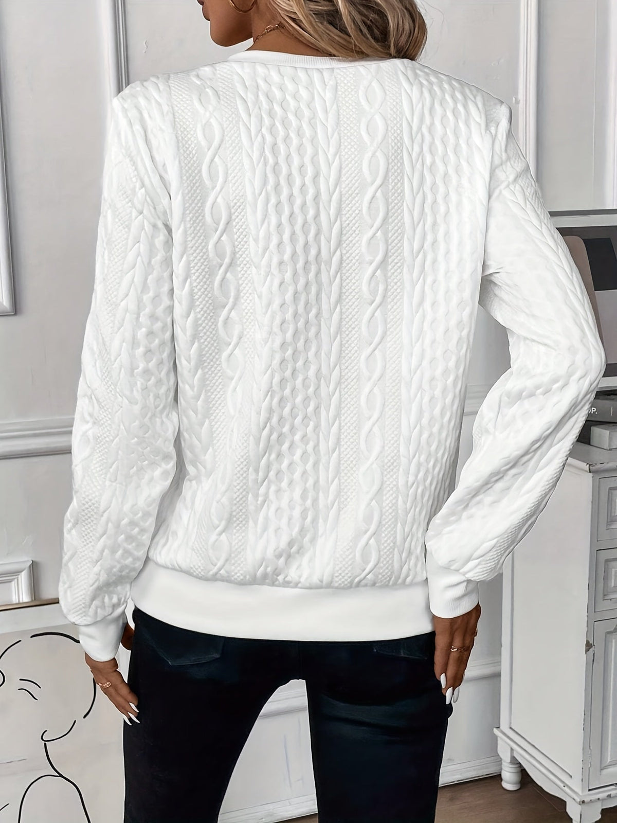 Women's Zip-Through Knit Jumper with Stand Collar